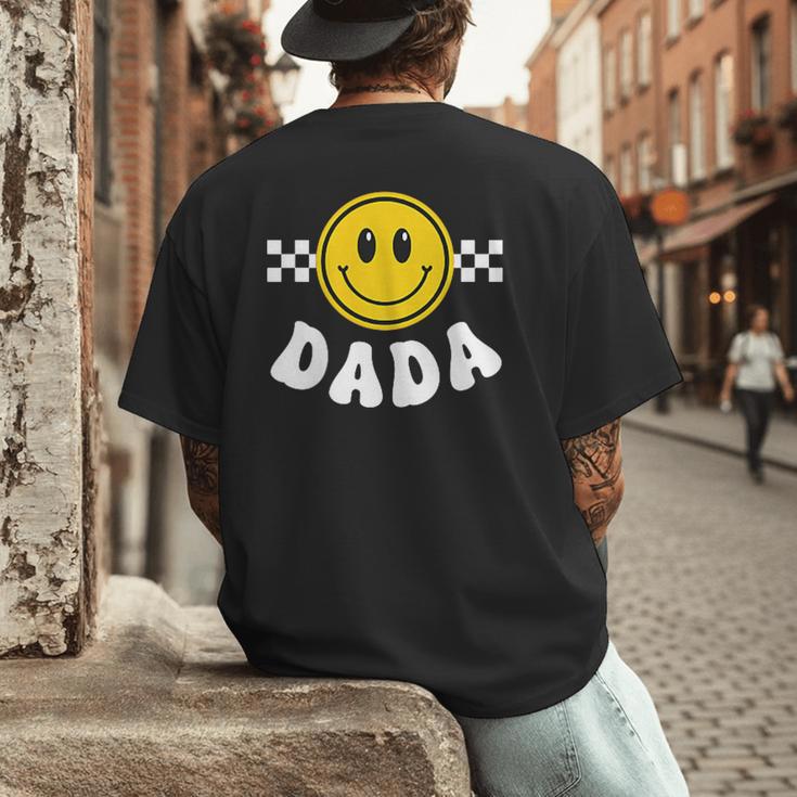 Dada One Happy Dude Birthday Theme 1st Family Matching Mom Men's Back Print T-Shirt