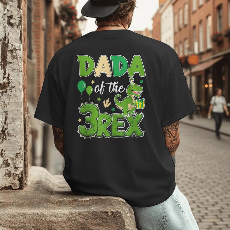 Dada Of The Three Rex Birthday Dinosaur Family Matching Men's Back Print T-Shirt Dada Of The Three Rex Birthday Dinosaur Family Matching Men's Back Print T-Shirt
