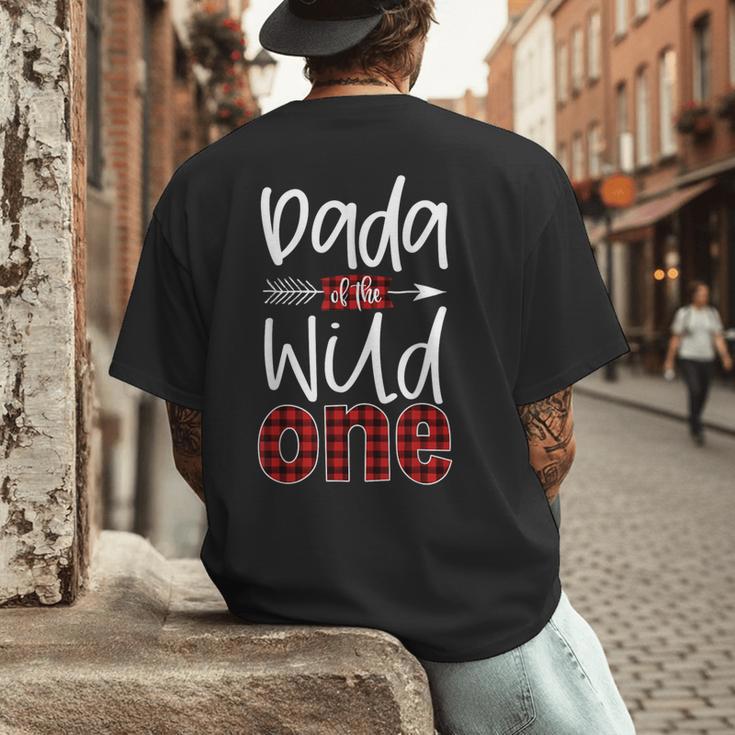 Dada Of The Wild One Buffalo Plaid Lumberjack 1st Birthday Men's Back Print T-Shirt