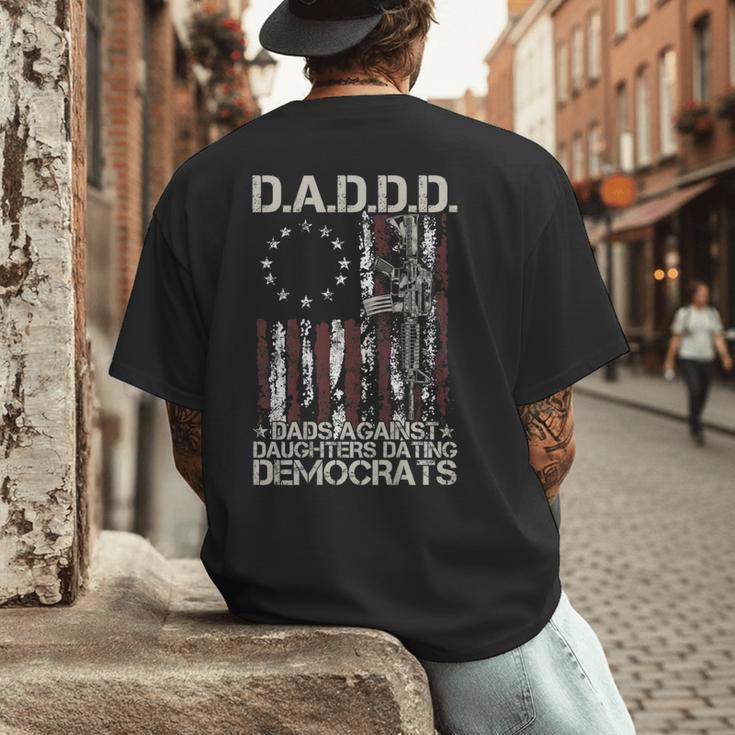 Daddd Gun Dads Against Daughters Dating Democrats On Back Men's Back Print T-Shirt