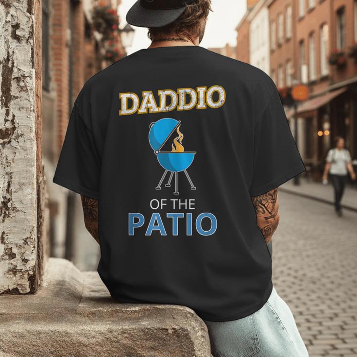 Daddio Of The Patio Fathers Day BBQ Grill Dad Men's Back Print T-Shirt