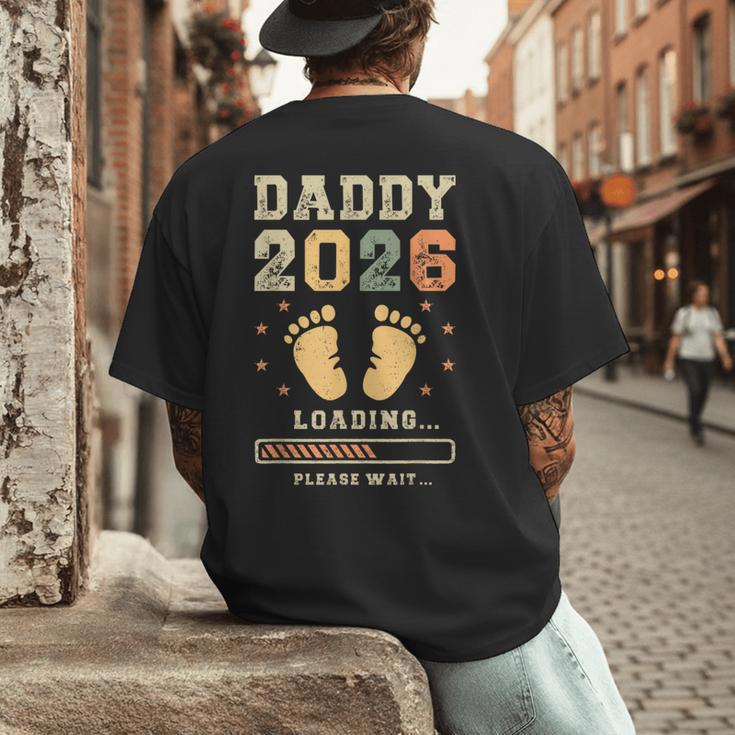 Daddy 2026 Loading Baby Announcement Expecting Dad To Be Men's Back Print T-Shirt