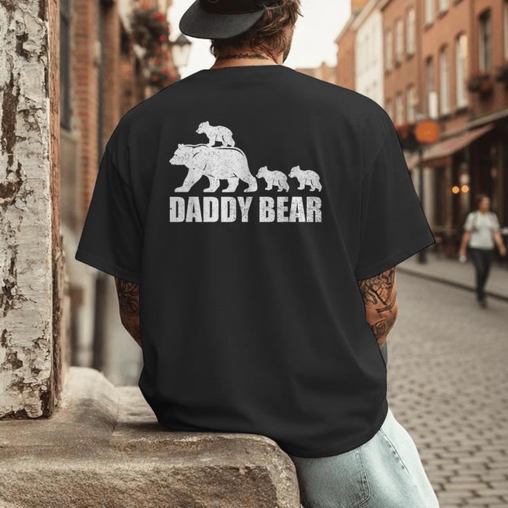 Daddy Bear 3 Cubs Shirt Daddy Bear 3 Kids Tshirt Dad 3 Kids Men's Back Print T-Shirt
