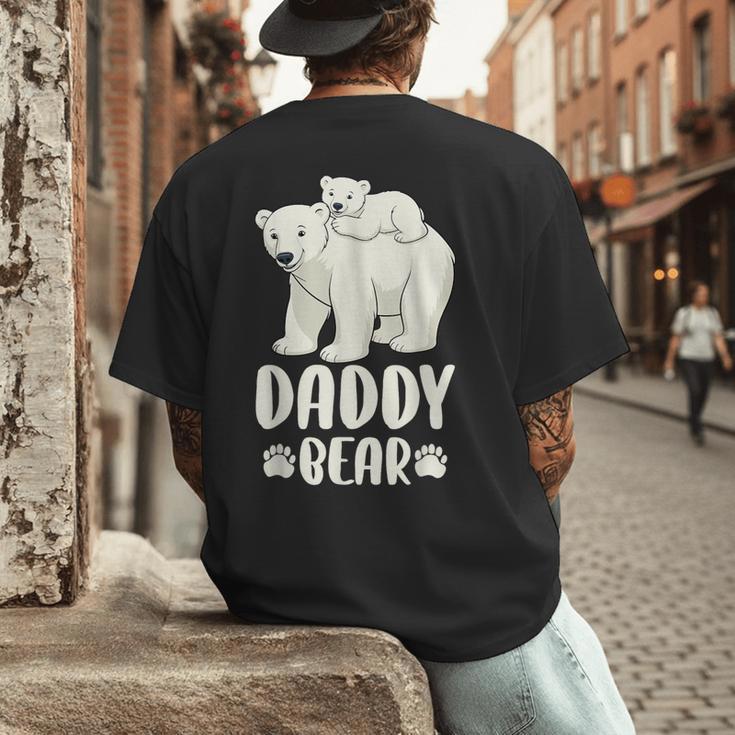 Daddy Bear And Cub Polar Bear Men's Back Print T-Shirt