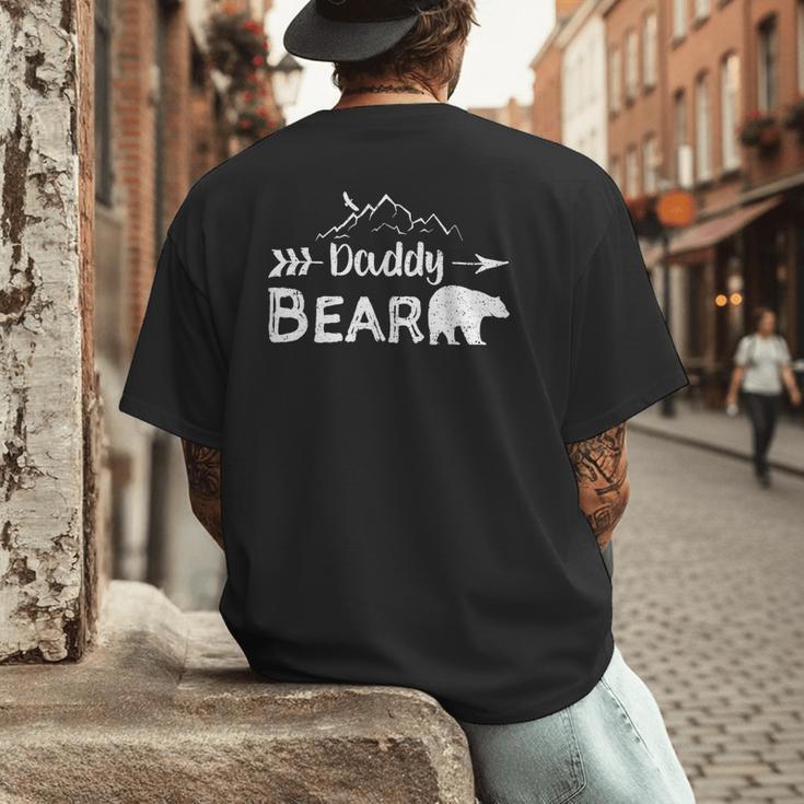 Daddy Bear Shirt Matching Family Mama Papa Bear Camping Men's Back Print T-Shirt