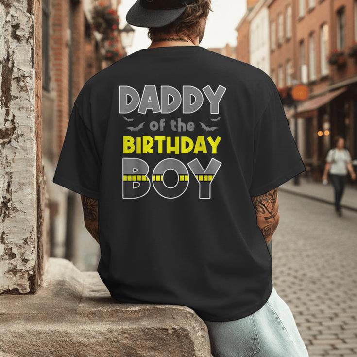 Daddy Of The Birthday Boy Bat Family Party Theme Boys Men's Back Print T-Shirt