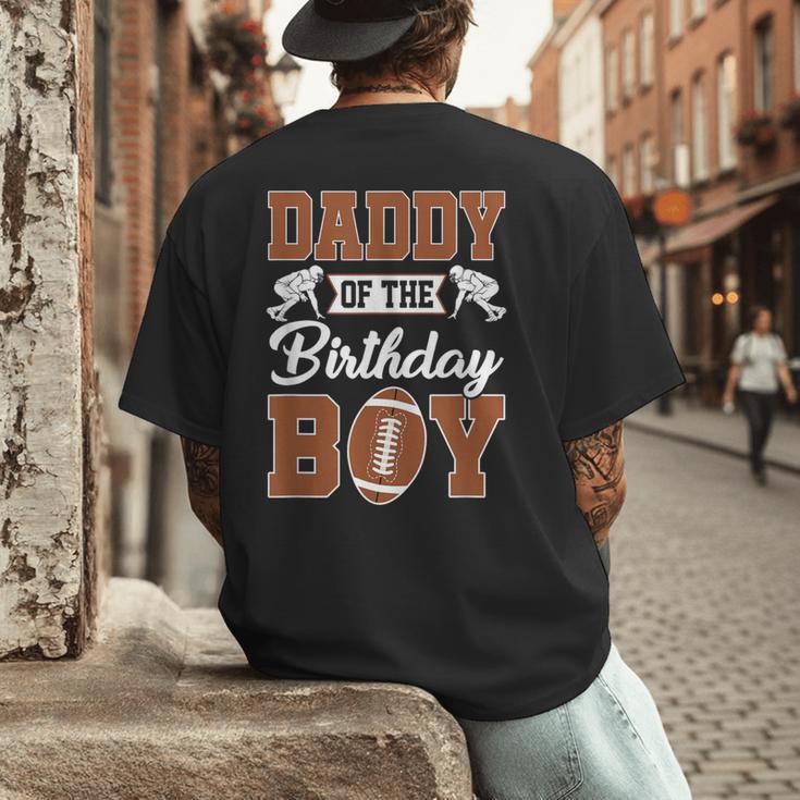 Daddy Of The Birthday Boy Football Party Family Matching Men's Back Print T-Shirt