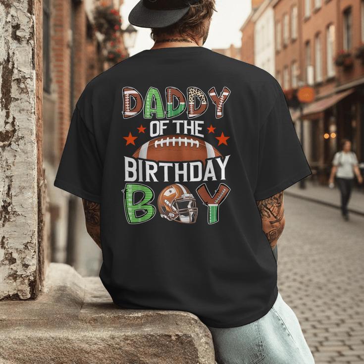 Daddy Of The Birthday Boy Game Day Football Men's Back Print T-Shirt