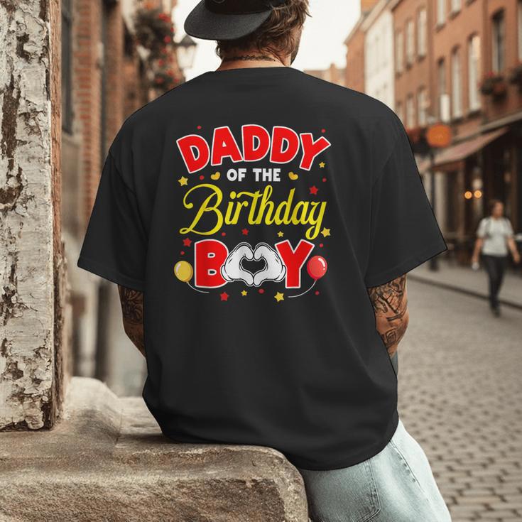 Daddy Of The Birthday Boy Matching Dad Son Family Birthday Men's Back Print T-Shirt