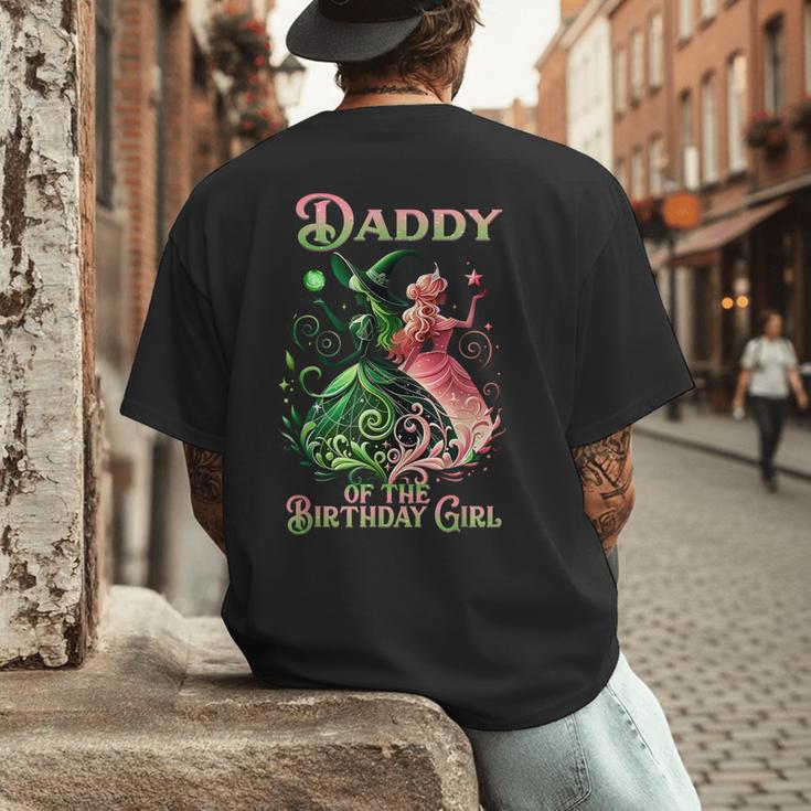 Daddy Of The Birthday Girl Pink And Green Family Matching Men's Back Print T-Shirt Daddy Of The Birthday Girl Pink And Green Family Matching Men's Back Print T-Shirt