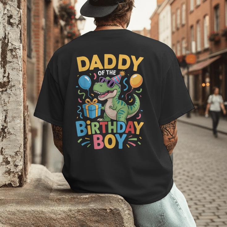 Daddy Of The Birthday Party Outfit Dinosaur Squad Dad Men's Back Print T-Shirt
