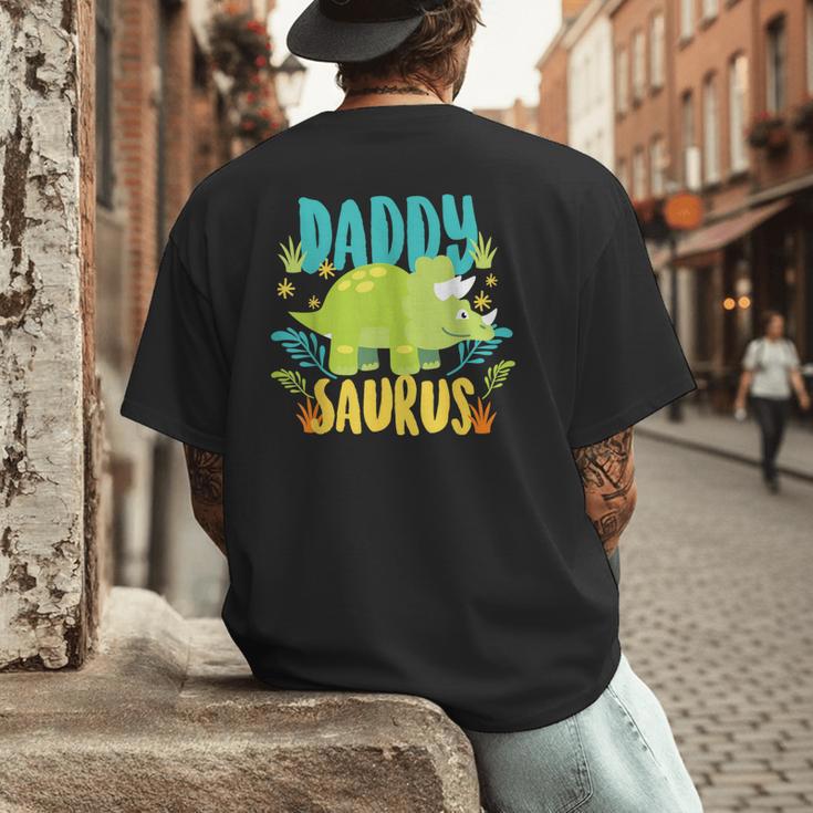 Daddy Dad Saurus Rex Dinosaur Dino For Father Men's Back Print T-Shirt
