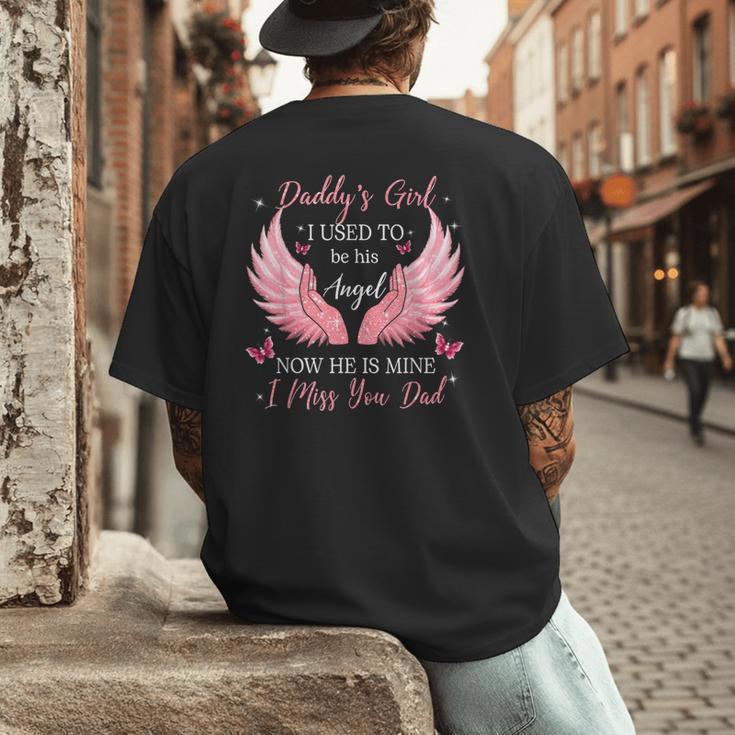 Daddy Girl I Used To Be His Angel Now He Is Mine Men's Back Print T-Shirt