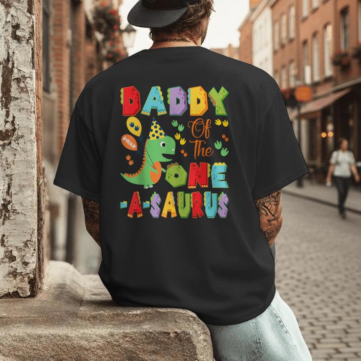 Daddy Of The One-A-Saurus 1St Birthday Boy Dinosaur Men's Back Print T-Shirt Daddy Of The One-A-Saurus 1St Birthday Boy Dinosaur Men's Back Print T-Shirt