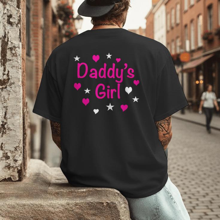 Daddy's Girl Shirt With Pink Lettering Men's Back Print T-Shirt