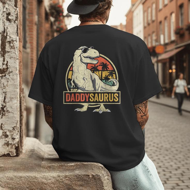 Daddysaurus Shirt T-Rex Dad Dinosaur Men's Back Print T-Shirt