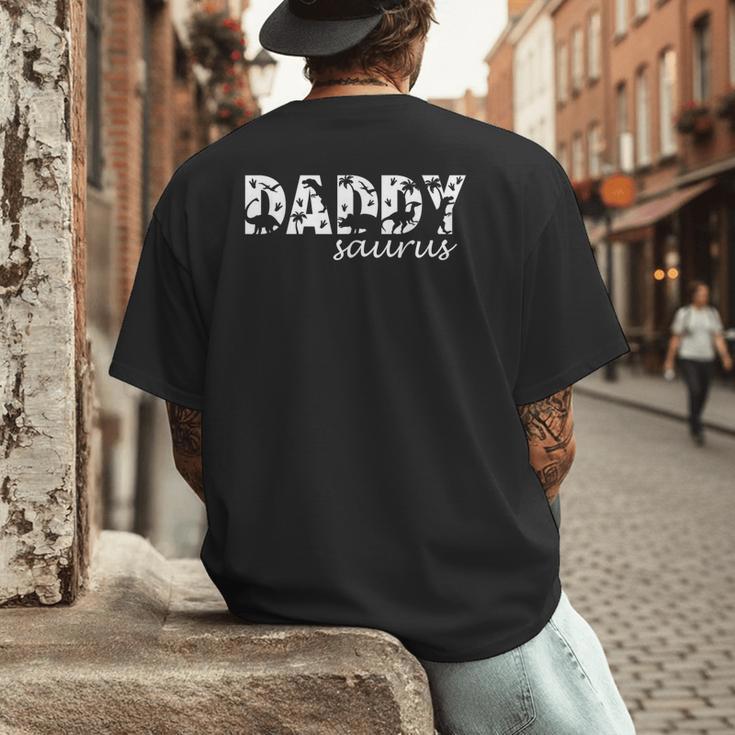 DaddysaurusRex Dinosaur Daddy Saurus Dad Family Matching Men's Back Print T-Shirt