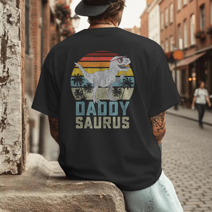 DaddysaurusRex Dinosaur Daddy Saurus Family Matching Men's Back Print T-Shirt