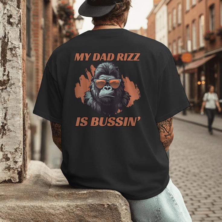 Dad's Birthday Father's Day Dad RIzz Is Bussin' Men's Back Print T-Shirt