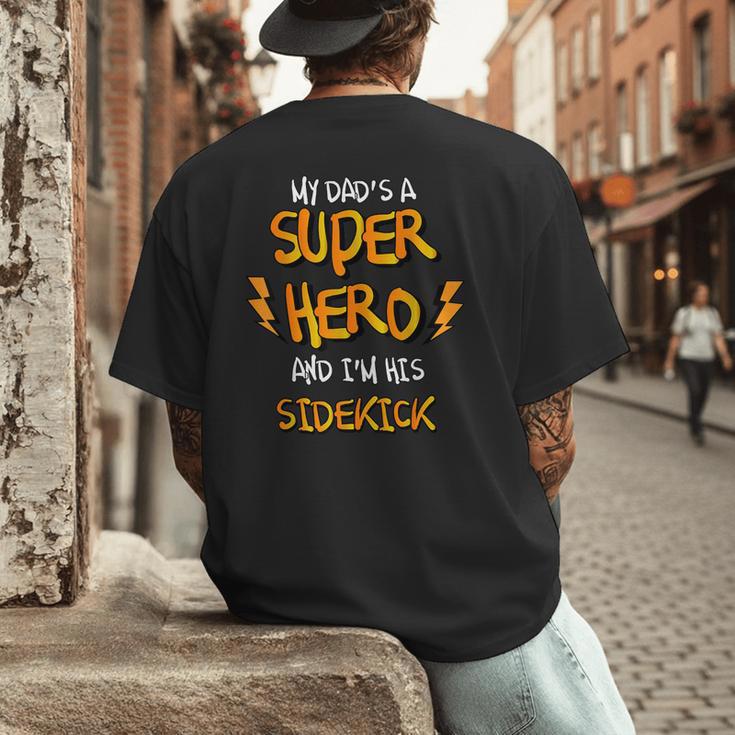 My Dads a Superhero Shirt Cool KidsShirt Men's Back Print T-Shirt