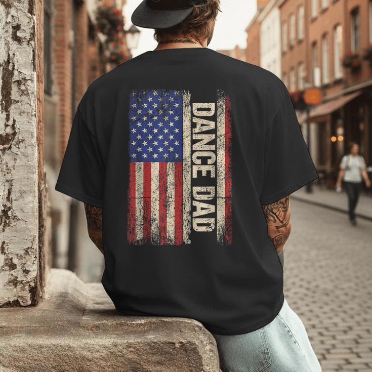 Dance Dad US American Flag Shirt Dancer Dancing Father Men Men's Back Print T-Shirt