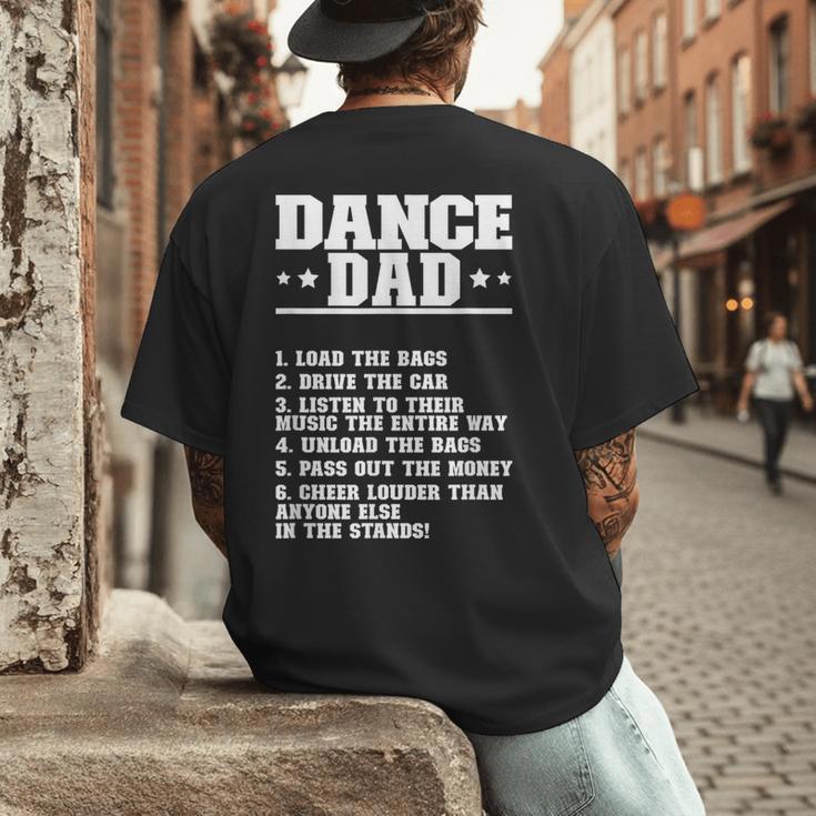 Dancer Dad Dancing Father Of A Dancer Dad Men's Back Print T-Shirt