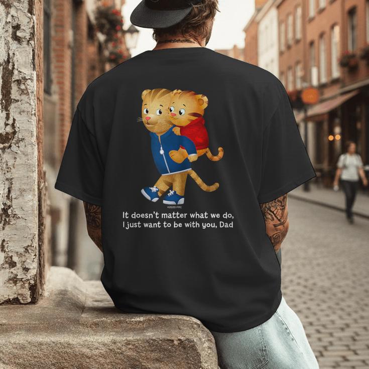 Daniel And Dad Tiger Dark Shirt Men's Back Print T-Shirt