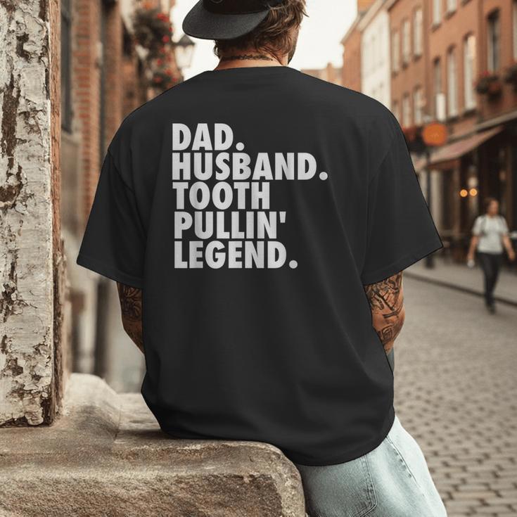 Dentist Men Son Husband Dad Boss Men's Back Print T-Shirt