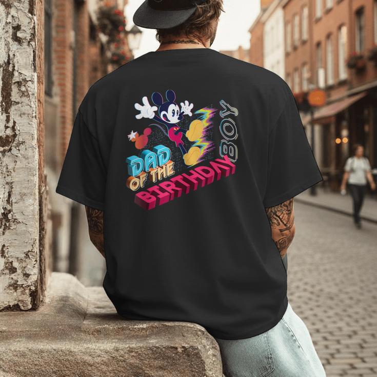 Disney Mickey Mouse Family Star Dad Of The Birthday Boy Men's Back Print T-Shirt Disney Mickey Mouse Family Star Dad Of The Birthday Boy Men's Back Print T-Shirt
