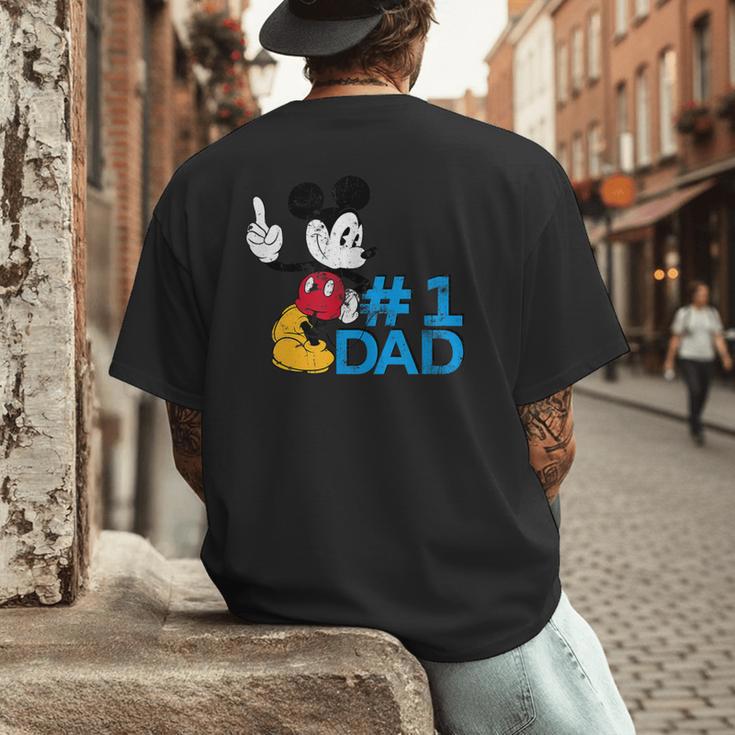 Disney Mickey Mouse Father's Day 1 Dad Men's Back Print T-Shirt