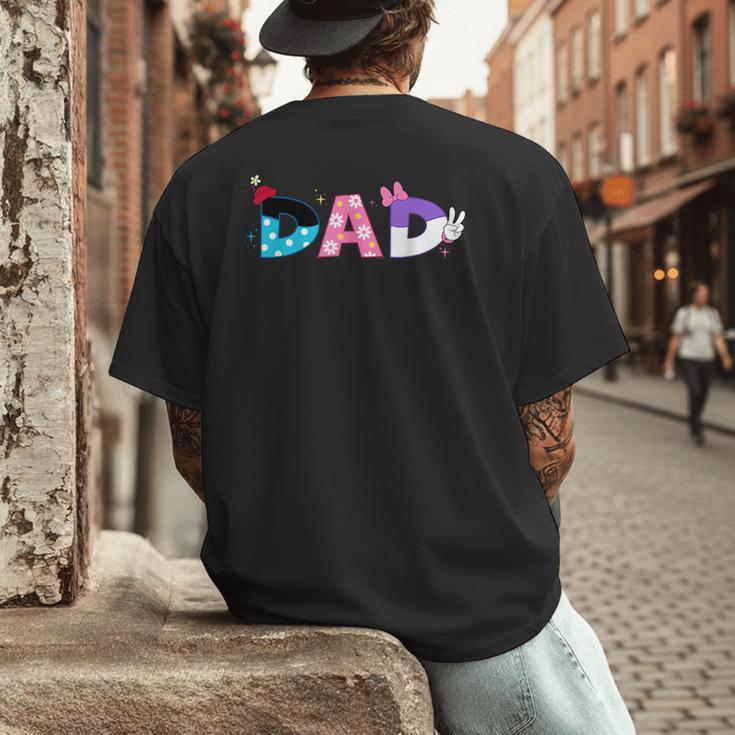 Disney Minnie Mouse And Daisy Duck Dad Father's Day Birthday Men's Back Print T-Shirt Disney Minnie Mouse And Daisy Duck Dad Father's Day Birthday Men's Back Print T-Shirt