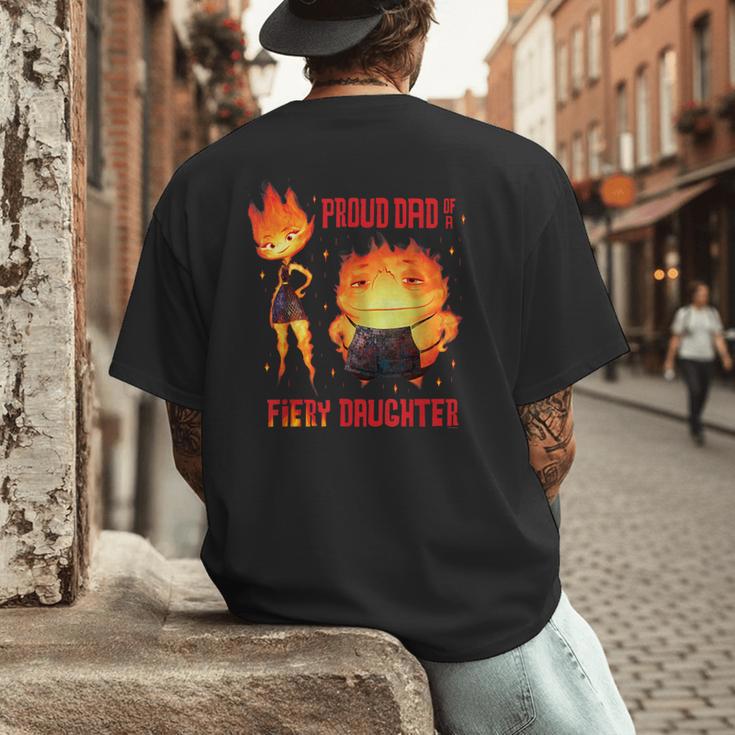 Disney And Pixar’s Elemental Proud Dad Of a Fiery Daughter Men's Back Print T-Shirt