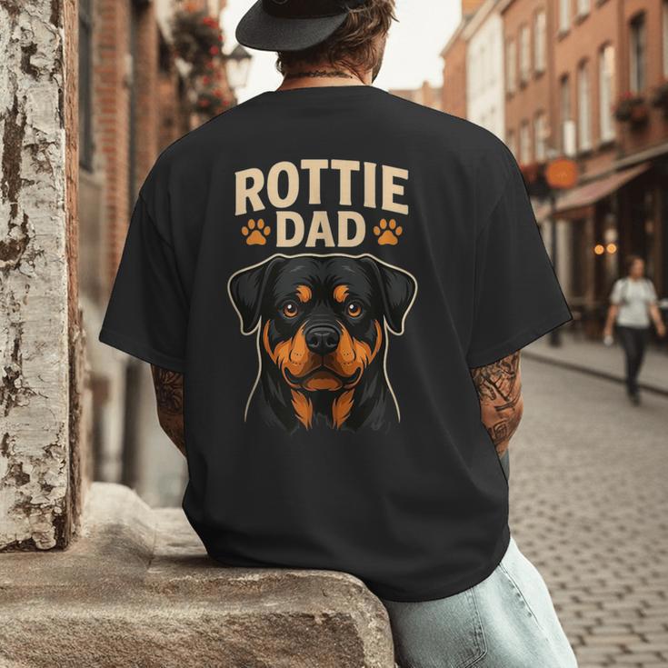 Dog Owner Dad Rottweiler Rottie Dad Men's Back Print T-Shirt Dog Owner Dad Rottweiler Rottie Dad Men's Back Print T-Shirt
