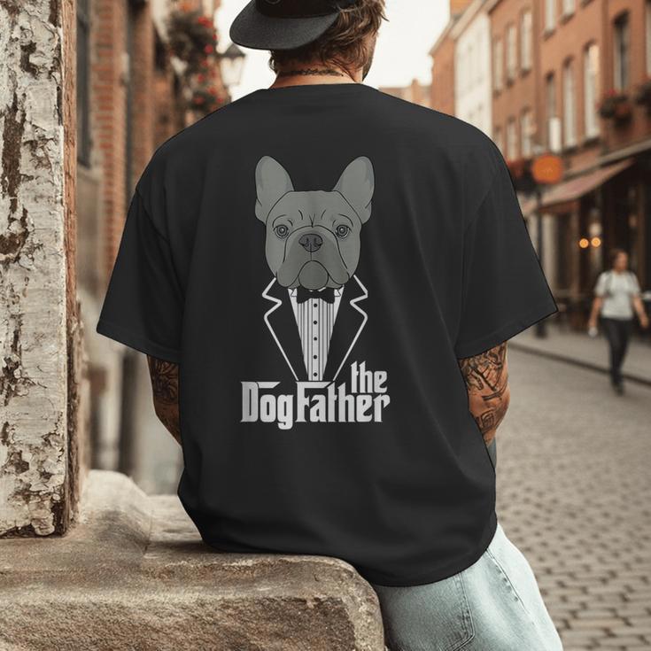The Dogfather French Bulldog Dad Frenchie Papa T-Shirt Small Men's Back Print T-Shirt