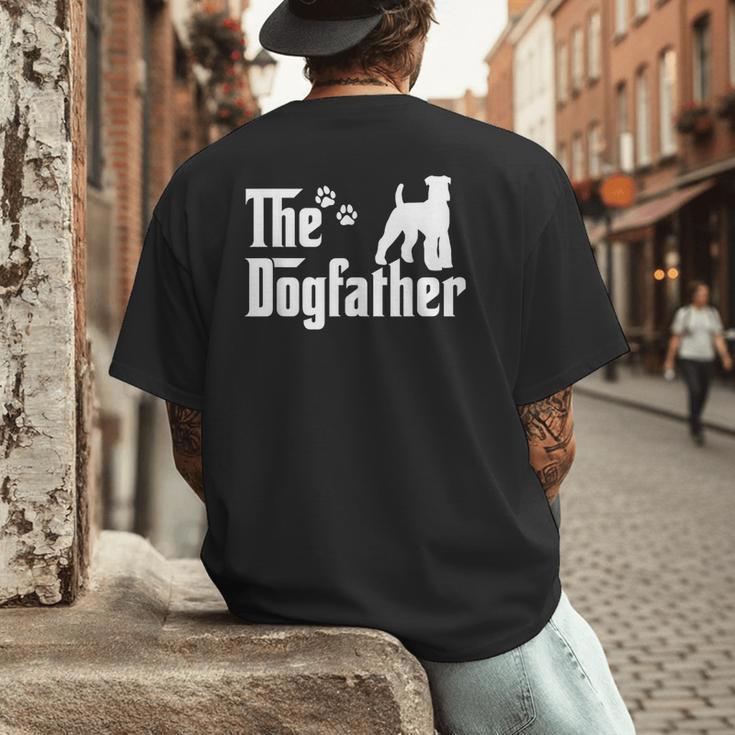 The Dogfather Tee Fathers Day Dad Dog Lover Schnauzer For Men Women Girls Kids Men's Back Print T-Shirt