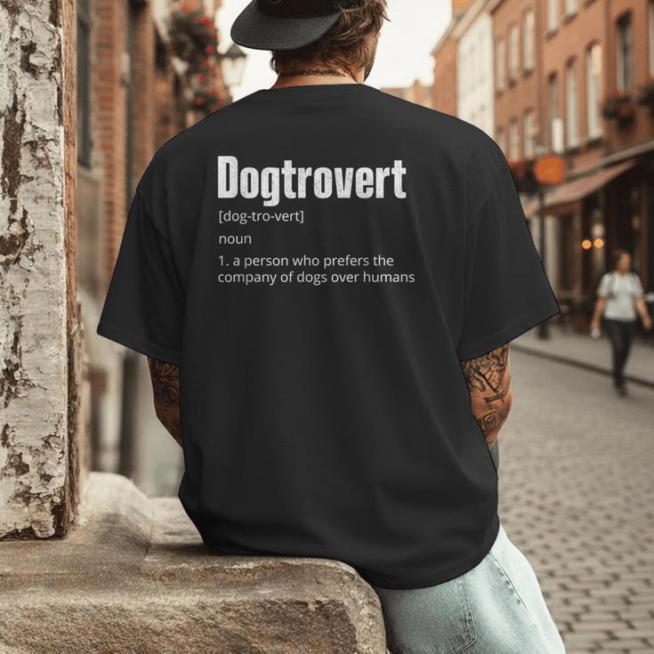 Dogtrovert Dog Lover Dog Owner Dog Dad Men's Back Print T-Shirt Dogtrovert Dog Lover Dog Owner Dog Dad Men's Back Print T-Shirt