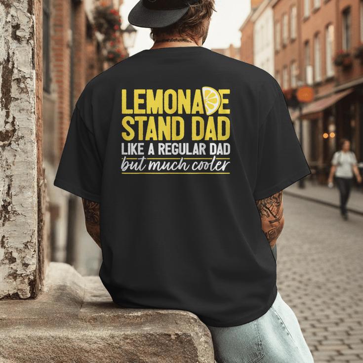 Family Lemonade Stand Dad Men's Back Print T-Shirt Family Lemonade Stand Dad Men's Back Print T-Shirt