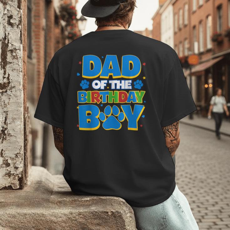 Family Matching Party Shirt Dad Of The Birthday Boy Men's Back Print T-Shirt