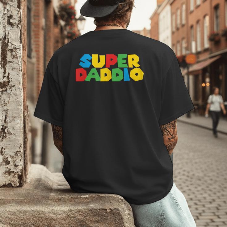 Fatherly Powers Unleashed Gamer Super Dad From Wife & Kids Men's Back Print T-Shirt Fatherly Powers Unleashed Gamer Super Dad From Wife & Kids Men's Back Print T-Shirt