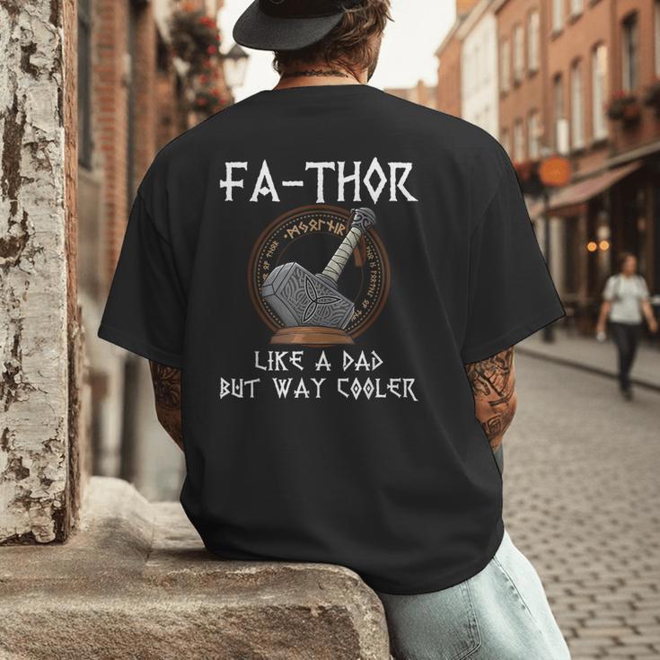 Fathor Dad Father Father's Day Classic Fit Short Sleeve T-Shirt Size Small Men's Back Print T-Shirt