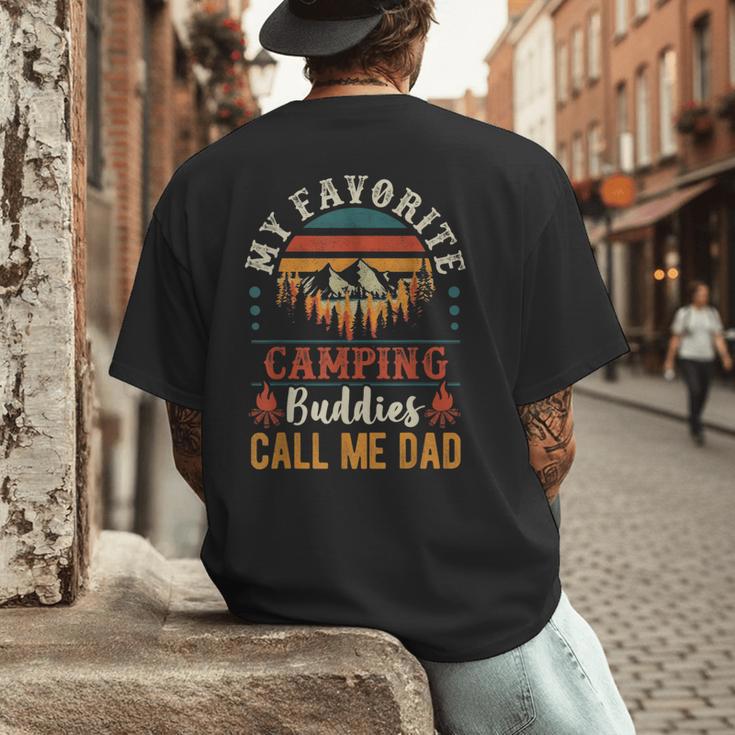 My Favorite Camping Buddies Call Me Dad Father Sayings Men's Back Print T-Shirt