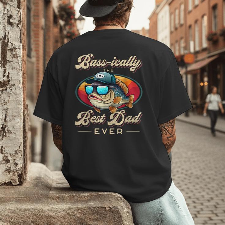 Fishing Father's Day Dad Fisherman Birthday Graphic Men's Back Print T-Shirt