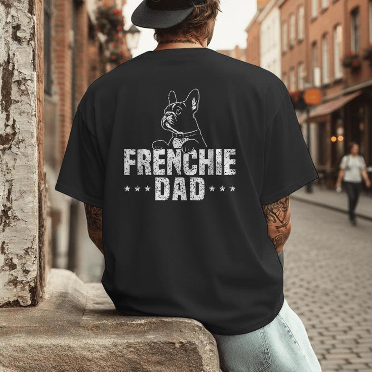 Frenchie Dad Lover Owner French Bulldog Father Daddy Papa Men Women Girls Kids Men's Back Print T-Shirt