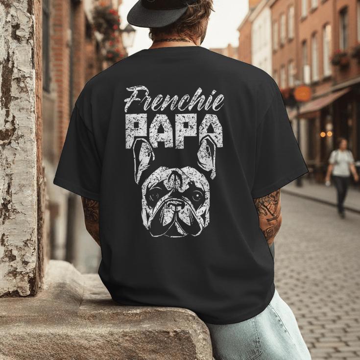 Frenchie Papa Lover Owner French Bulldog Dad Father Daddy Men's Back Print T-Shirt