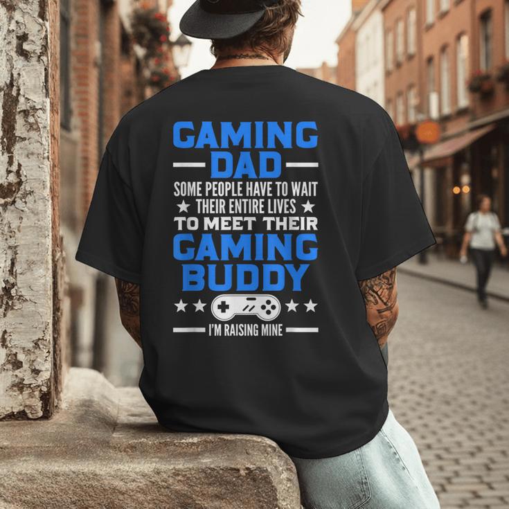 Gamer Video Games Gaming Dad Gaming Men's Back Print T-Shirt