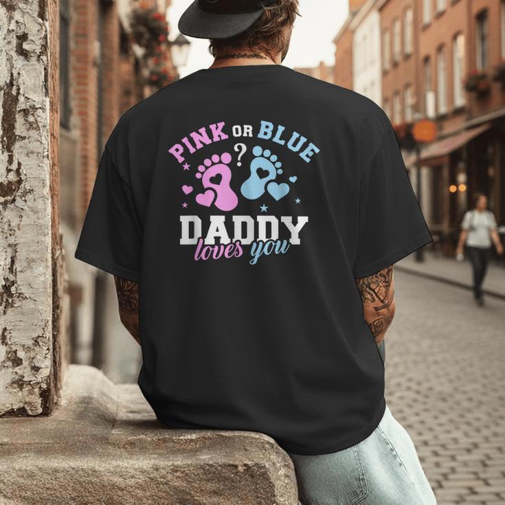 Gender Reveal Daddy Dad Men's Back Print T-Shirt Gender Reveal Daddy Dad Men's Back Print T-Shirt