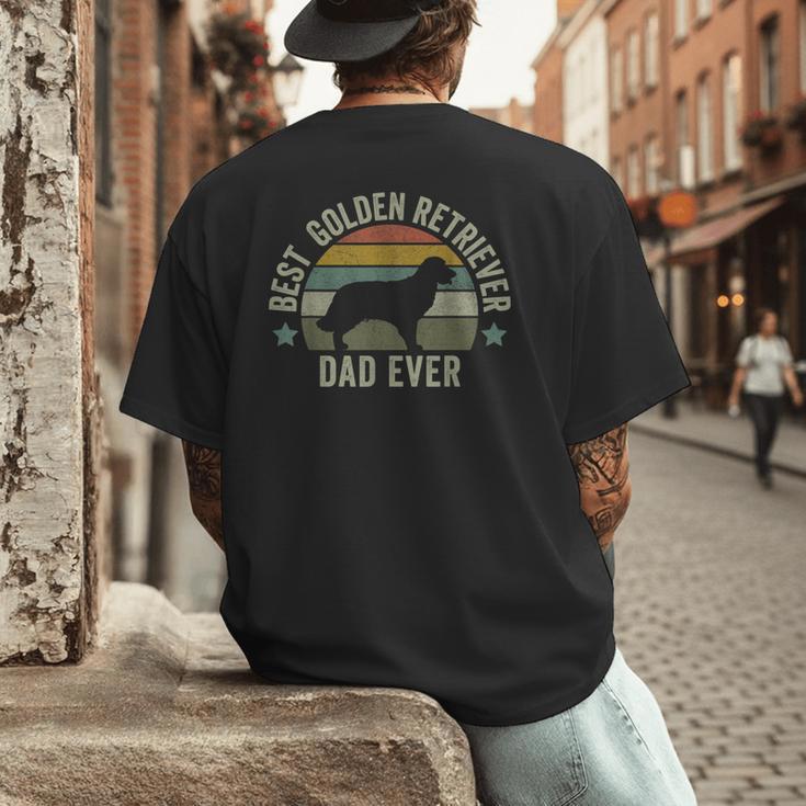 Golden Retriever Dad Dog Shirt Fathers Day Doggy Men's Back Print T-Shirt