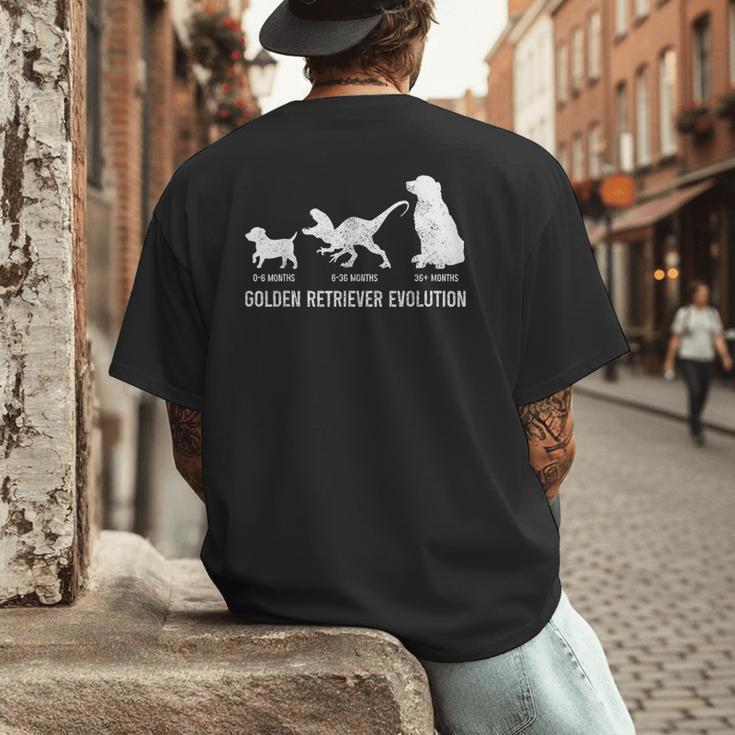 Golden Retriever Mom Dad Puppy Dog Owner Dog Lover Men's Back Print T-Shirt Golden Retriever Mom Dad Puppy Dog Owner Dog Lover Men's Back Print T-Shirt
