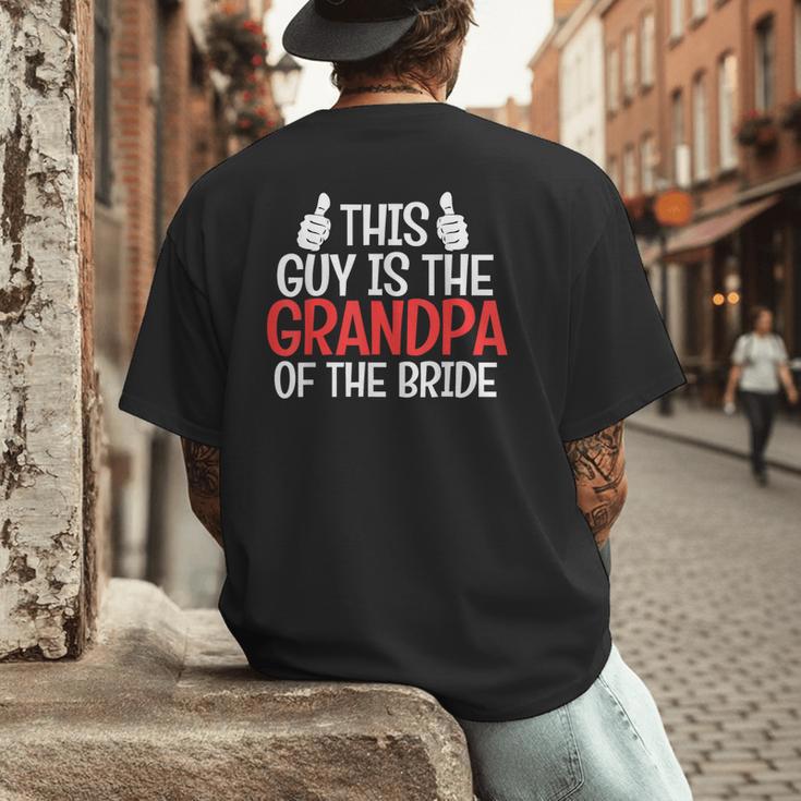 Grandpa Of The Bride Wedding Bride Grandfather Men Dad Men's Back Print T-Shirt