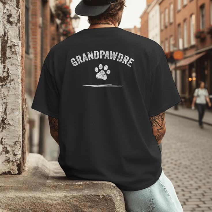 Grandpawdre Dog Dad Shirt Grandpa Cat Dad Father's Day Men Men's Back Print T-Shirt Grandpawdre Dog Dad Shirt Grandpa Cat Dad Father's Day Men Men's Back Print T-Shirt